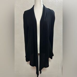 Aqua Women's  black 100% Cashmere Classic Black Open Cardigan Size  XS.